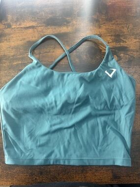 Violate the Dresscode Strappy Crop Long Line Sports Bra - Teal